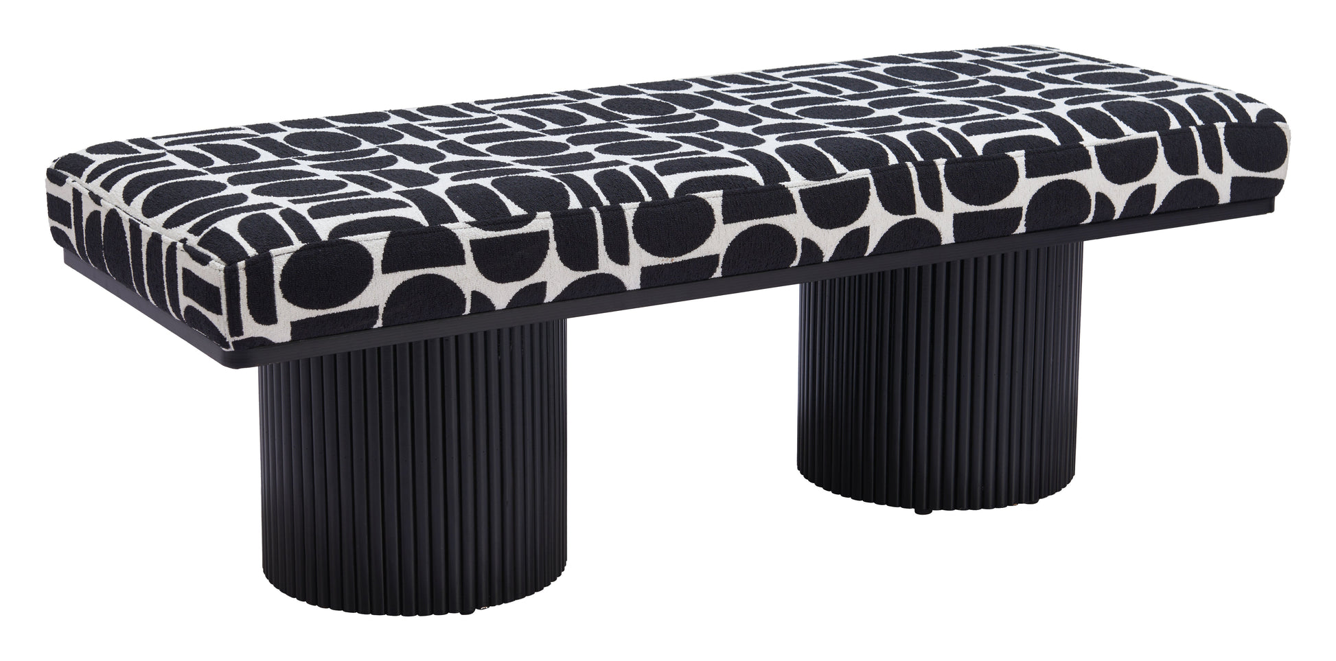 Botoia Black & White Bench - Ornate Home
