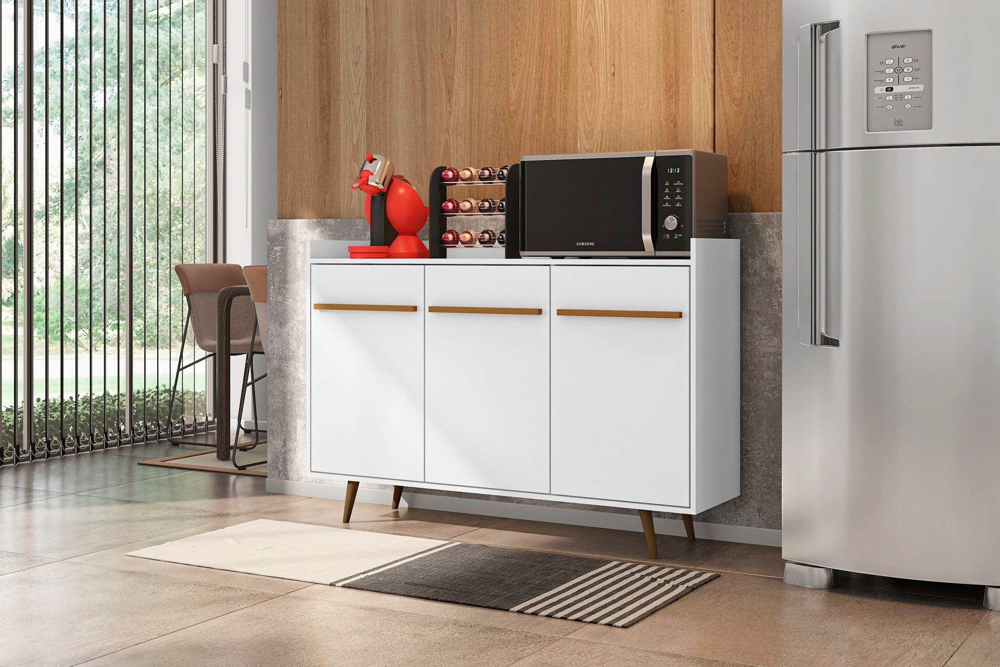 Bradley 53.54 Buffet Stand in White - Ornate Home