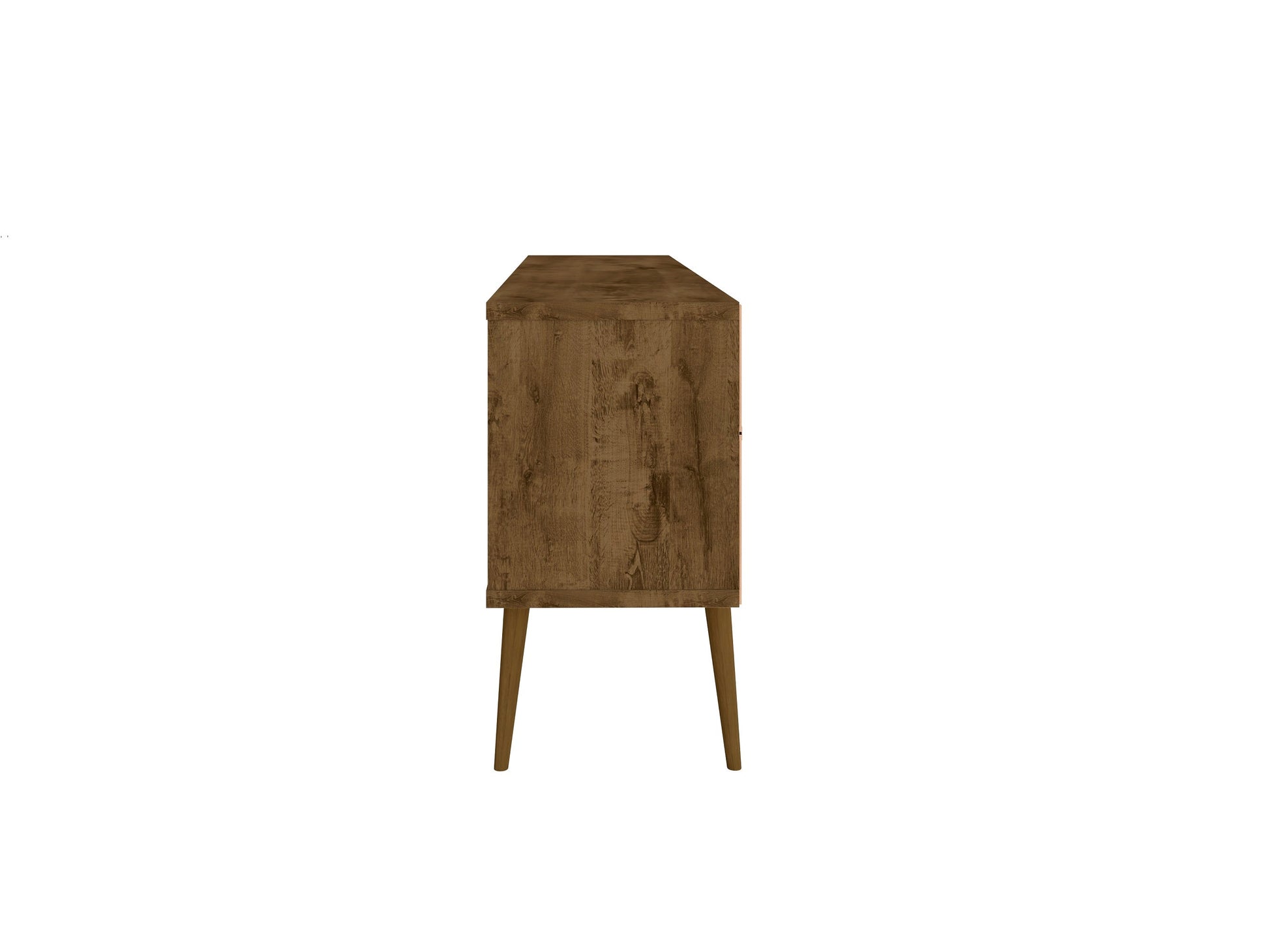 Bradley 62.99 TV Stand in Rustic Brown and Yellow - Ornate Home