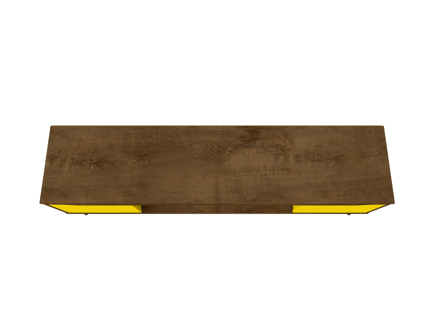 Bradley 62.99 TV Stand in Rustic Brown and Yellow - Ornate Home