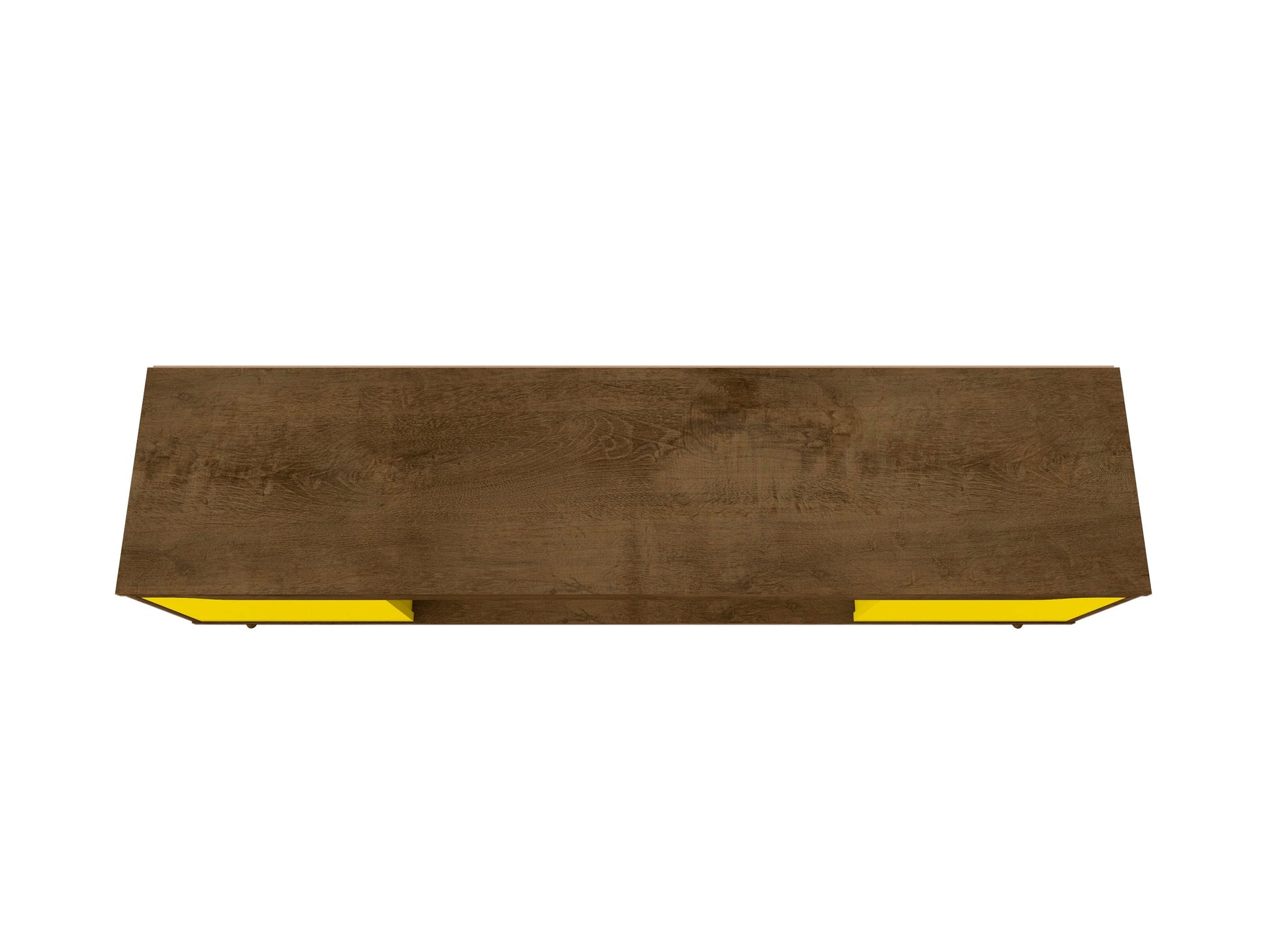 Bradley 62.99 TV Stand in Rustic Brown and Yellow - Ornate Home