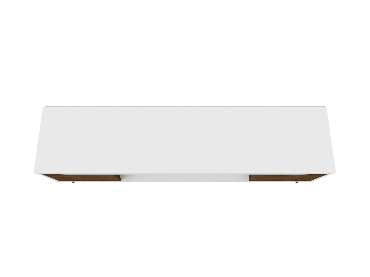 Bradley 62.99 TV Stand in White and Rustic Brown - Ornate Home