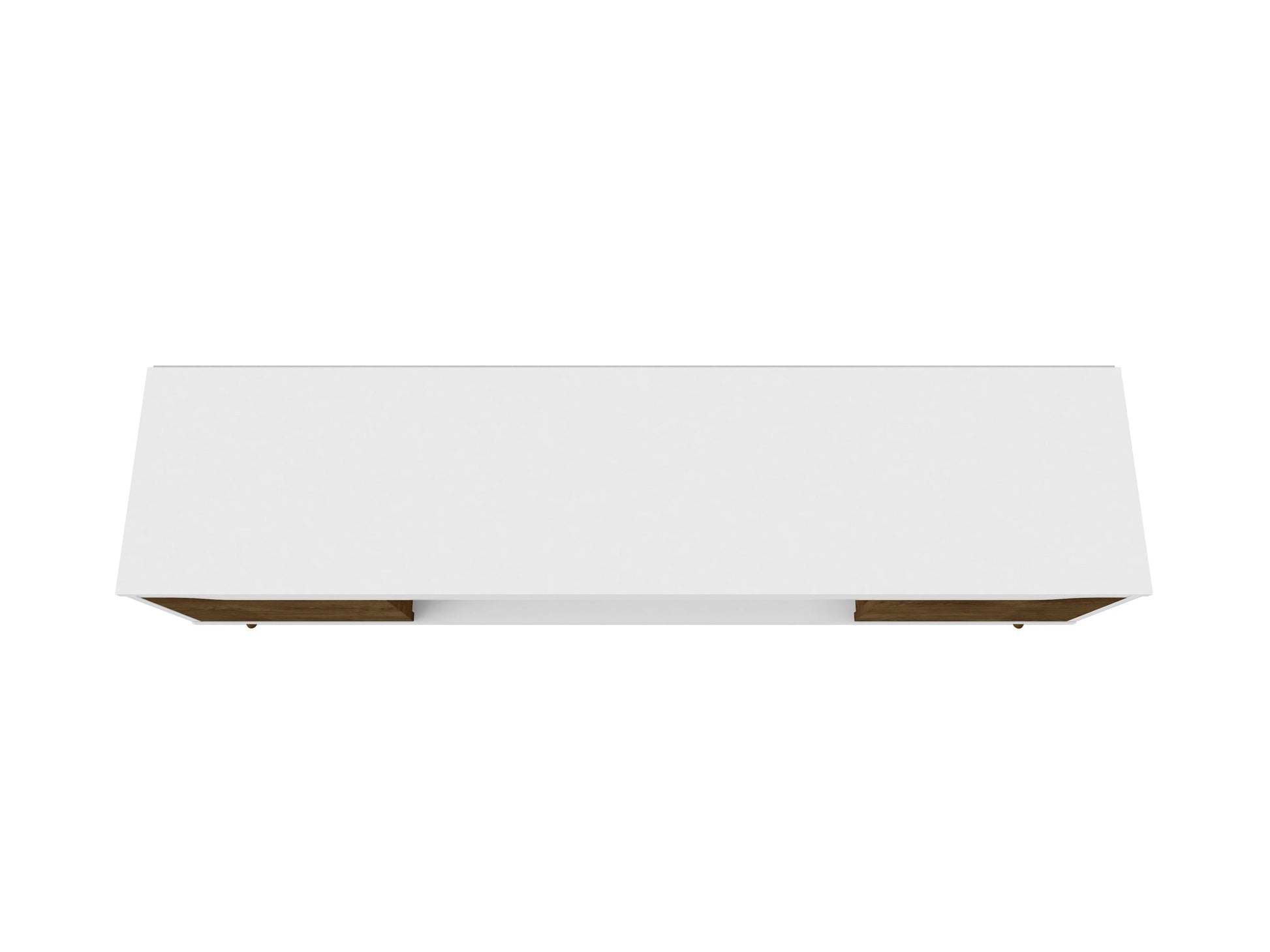 Bradley 62.99 TV Stand in White and Rustic Brown - Ornate Home