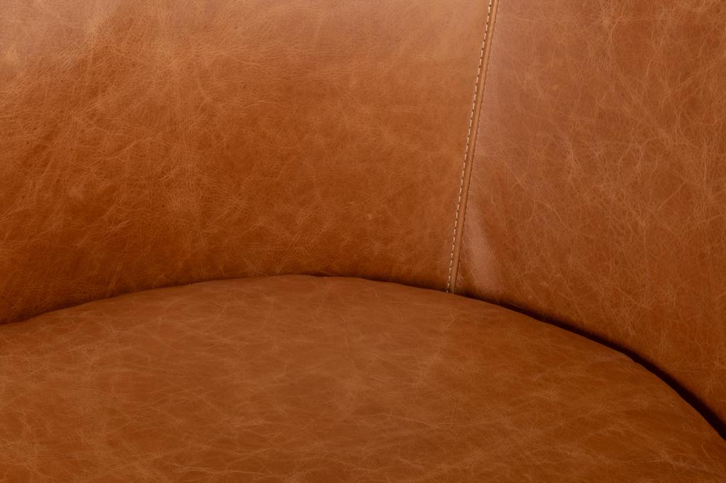 Braxton Brown Leather Swivel Chair - Ornate Home
