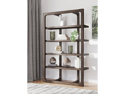 Breckington Dark Brown Bookcase- Viva Furn