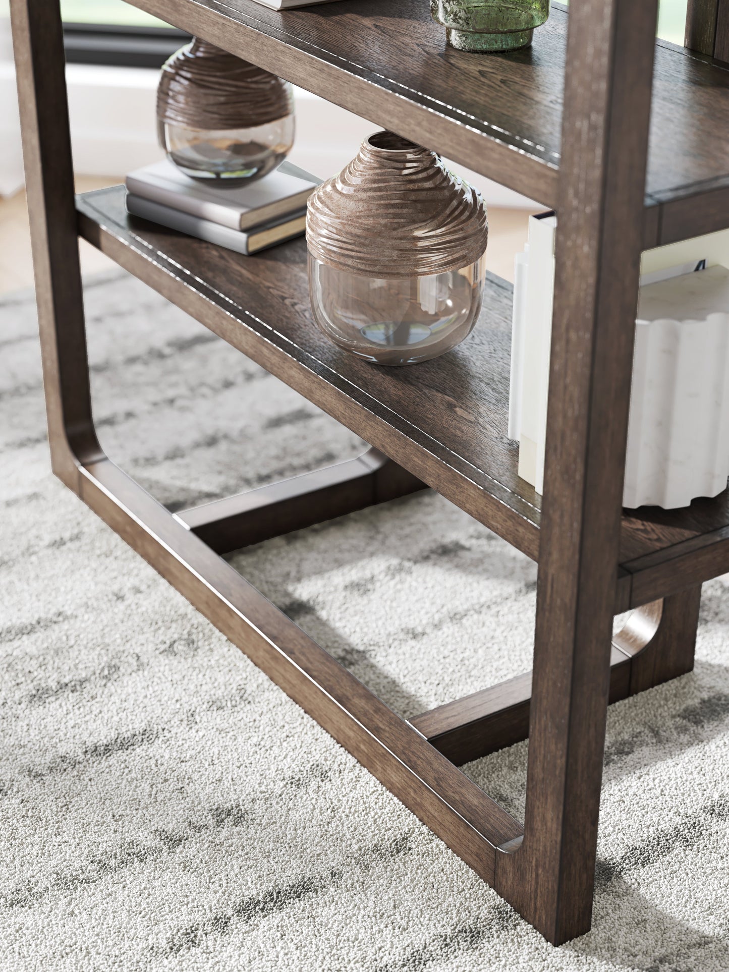 Breckington Dark Brown Bookcase- Viva Furn