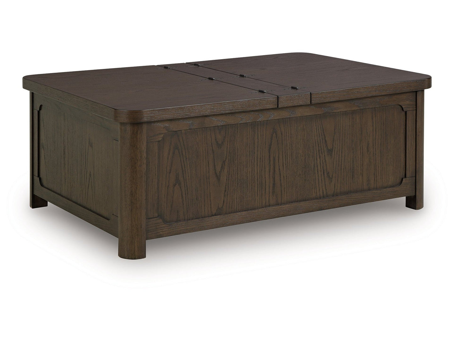 Breckington Dark Brown Cocktail Table with Storage- Viva Furn