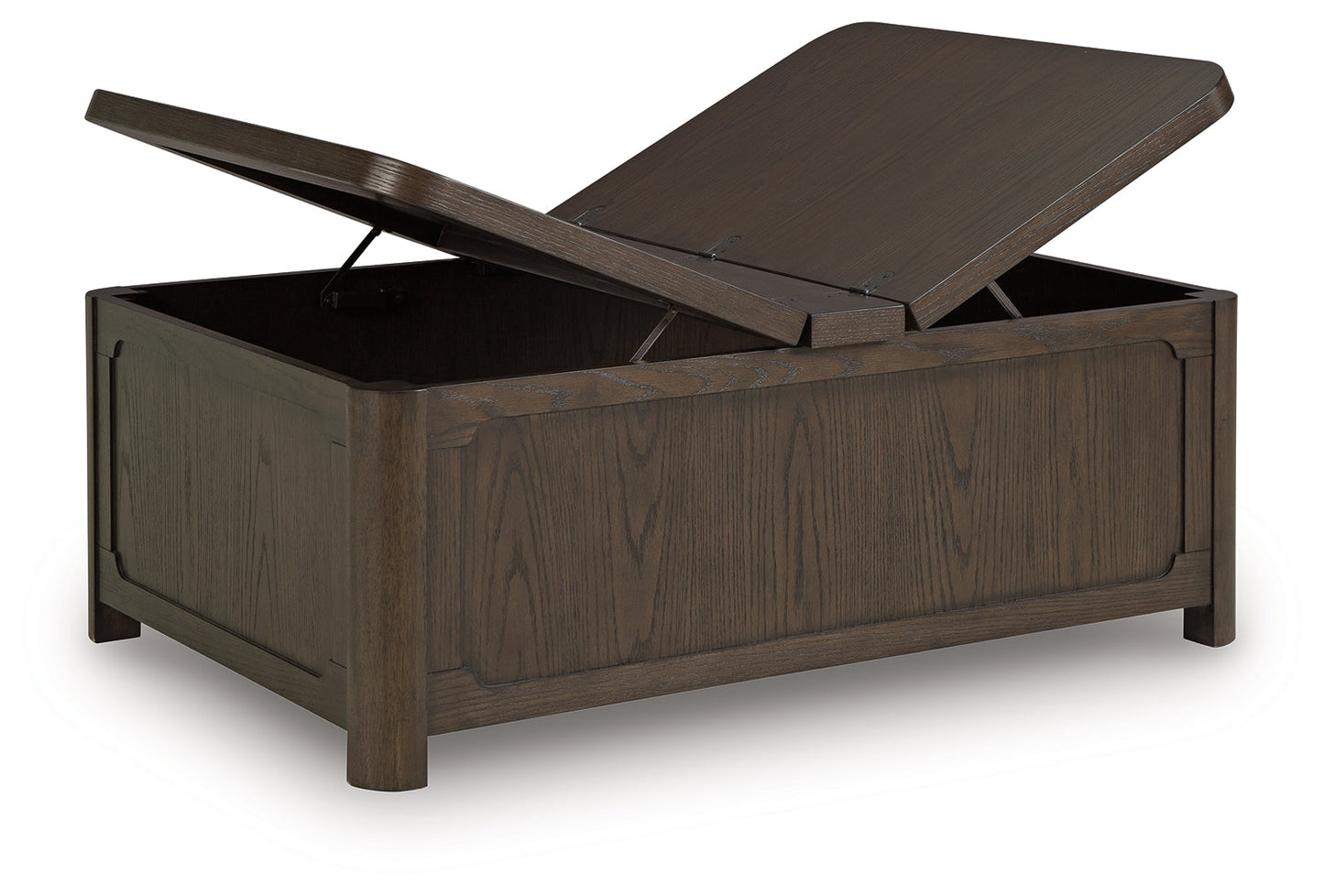 Breckington Dark Brown Cocktail Table with Storage- Viva Furn