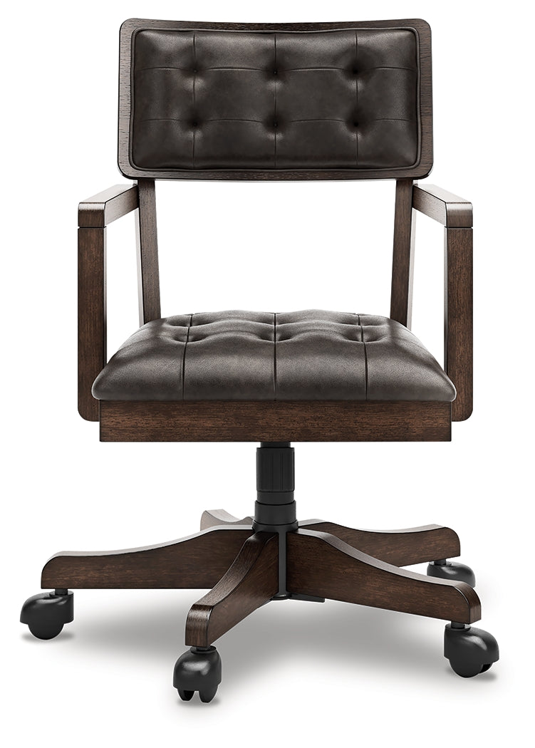 Breckington Dark Brown Home Office Desk Chair- Viva Furn