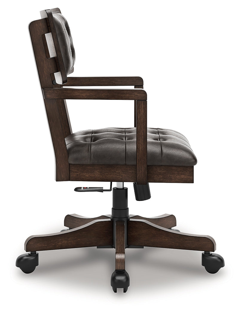 Breckington Dark Brown Home Office Desk Chair- Viva Furn
