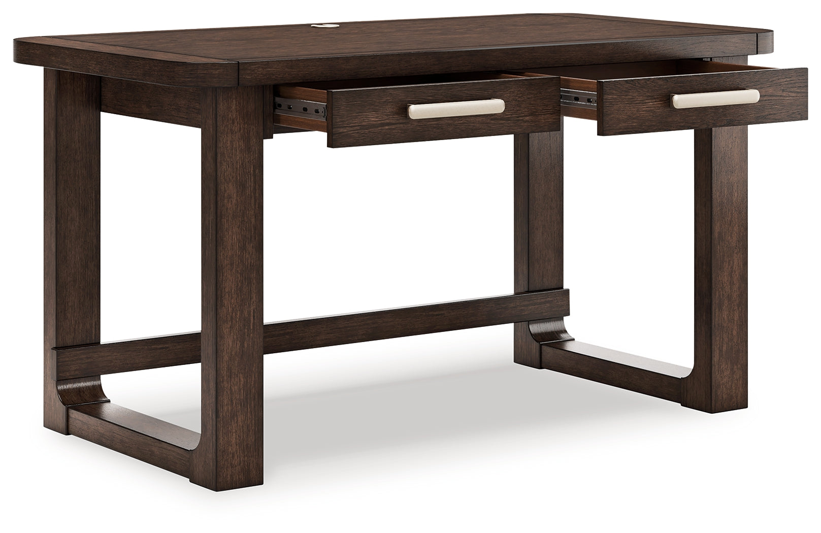 Breckington Dark Brown Home Office Desk- Viva Furn