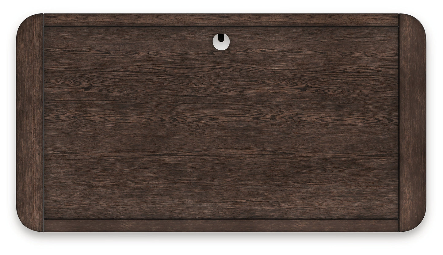 Breckington Dark Brown Home Office Desk- Viva Furn