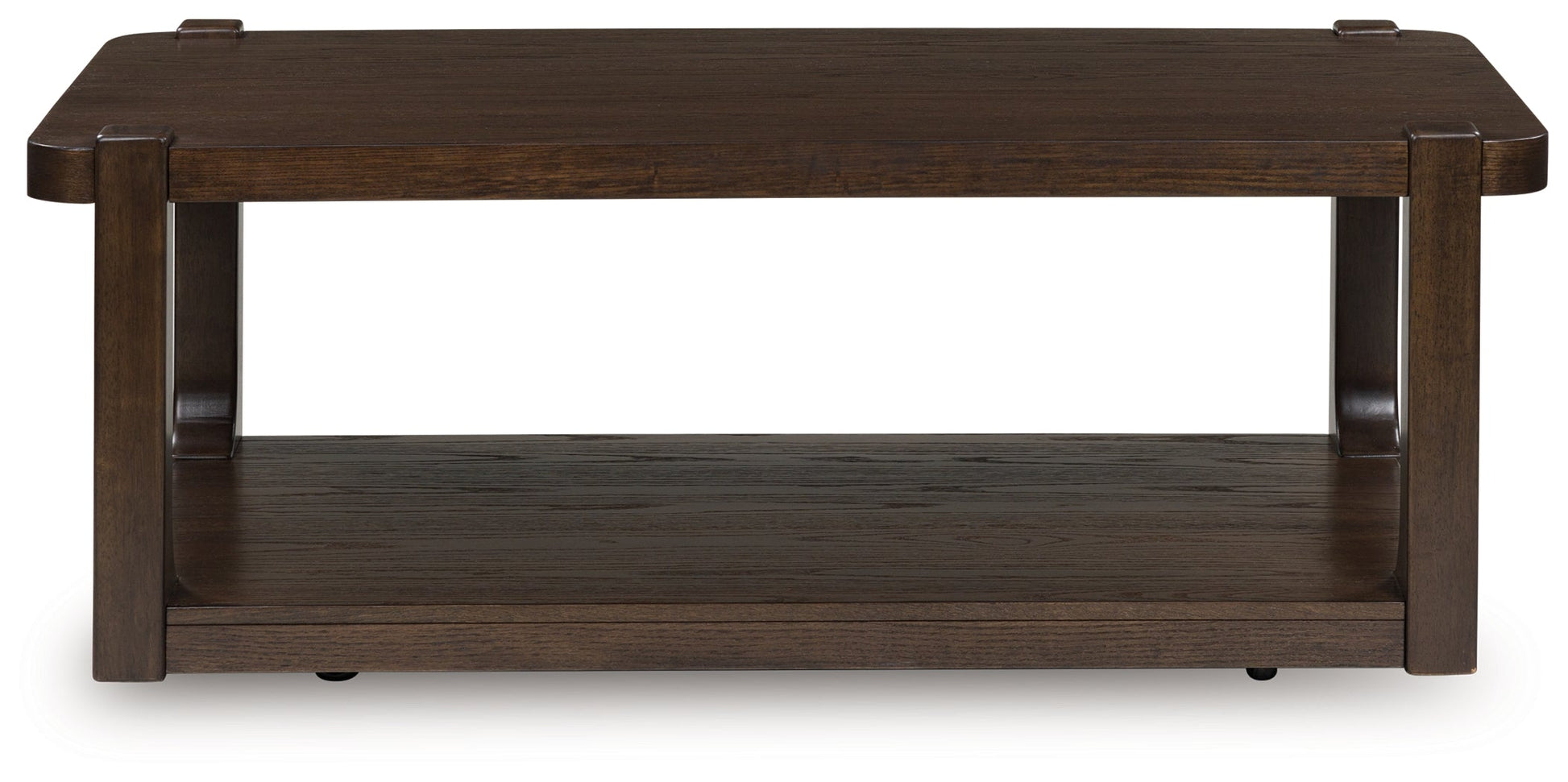 Breckington Dark Brown Rectangular Cocktail Table- Viva Furn
