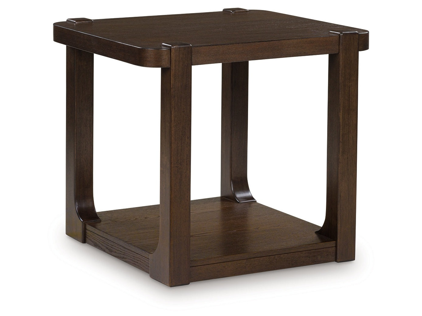 Breckington Dark Brown Rectangular End Table- Viva Furn