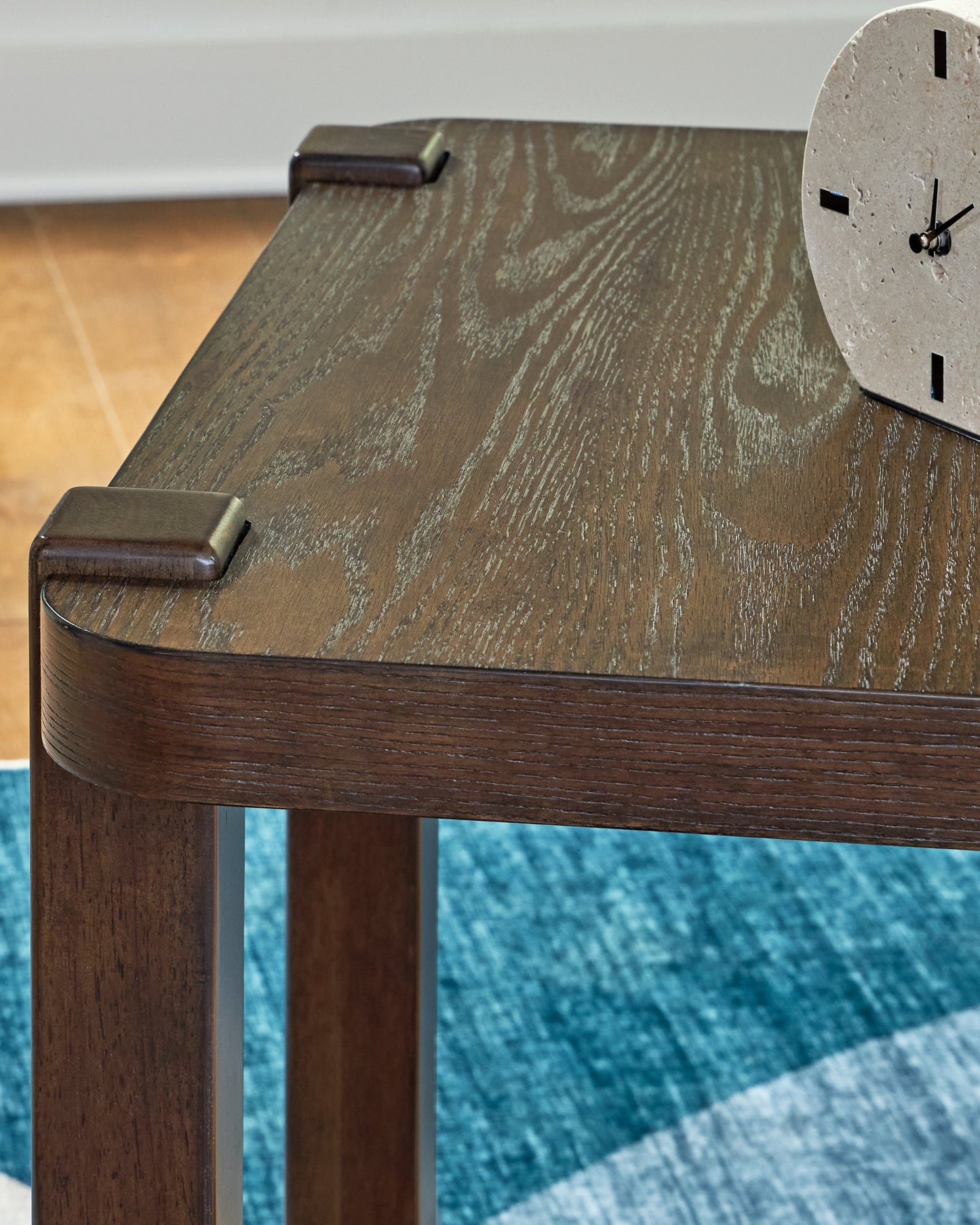 Breckington Dark Brown Rectangular End Table- Viva Furn