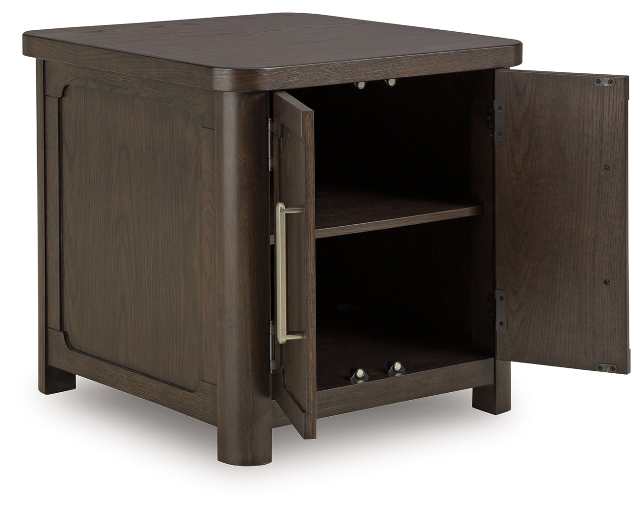 Breckington Dark Brown Rectangular End Table- Viva Furn