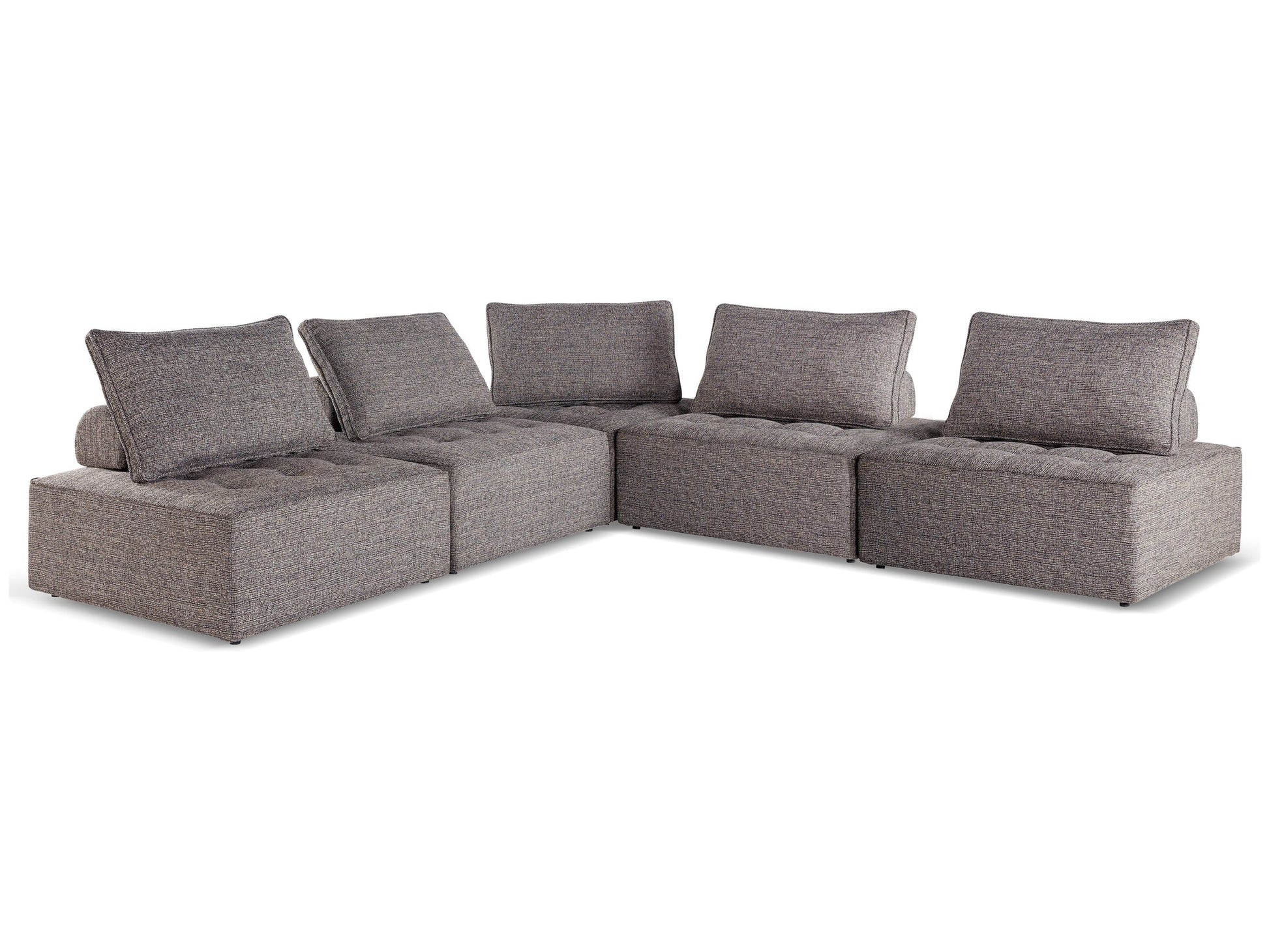 Bree Zee Brown 5-Piece Outdoor Modular Seating- Viva Furn