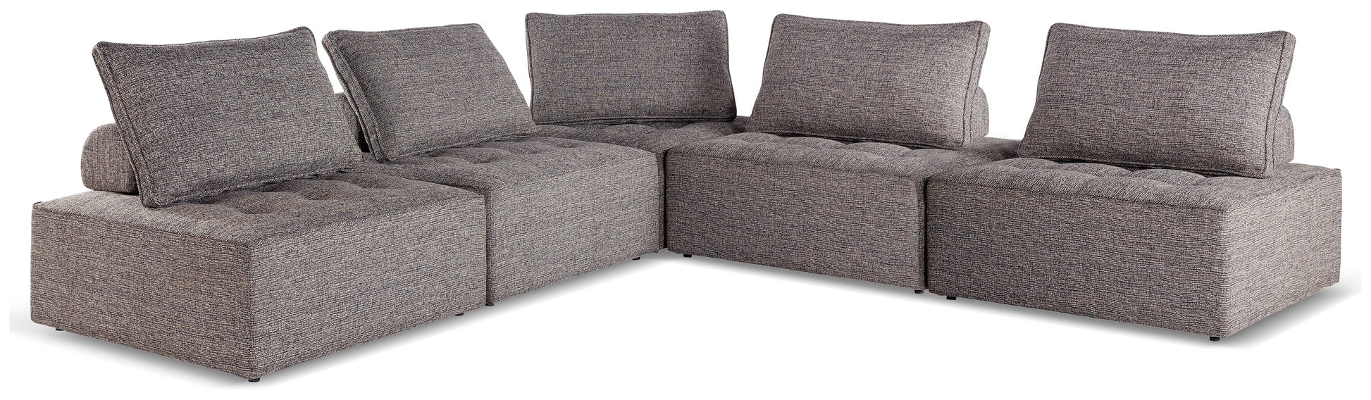 Bree Zee Brown 5-Piece Outdoor Modular Seating- Viva Furn