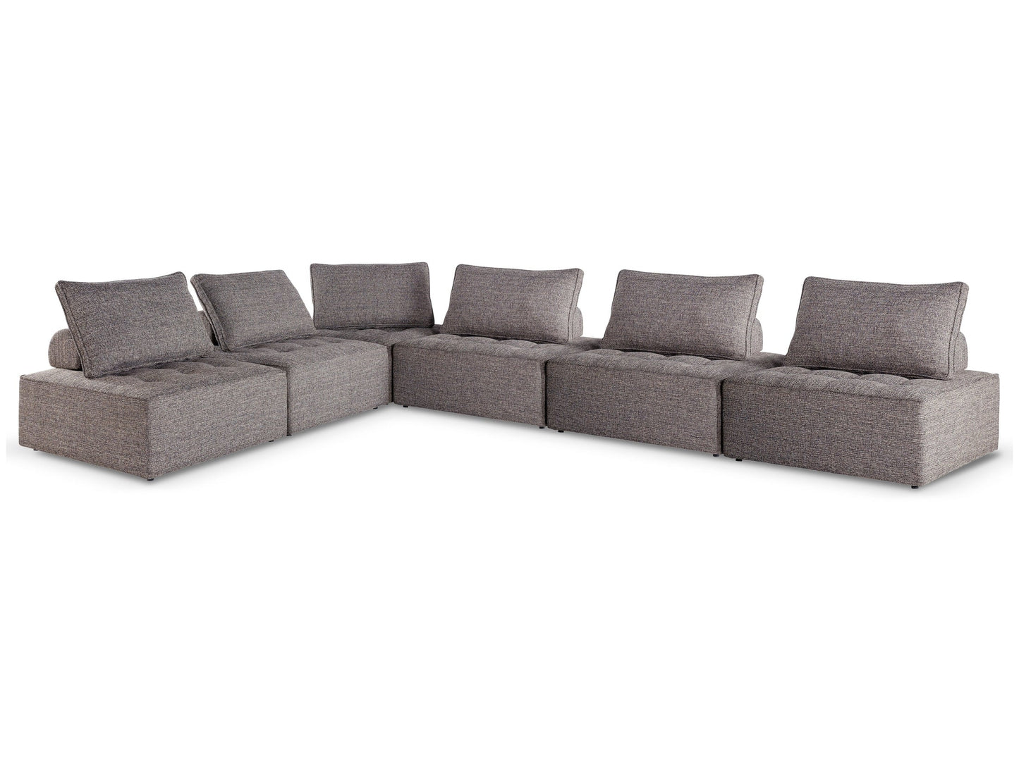 Bree Zee Brown 6-Piece Outdoor Modular Seating- Viva Furn