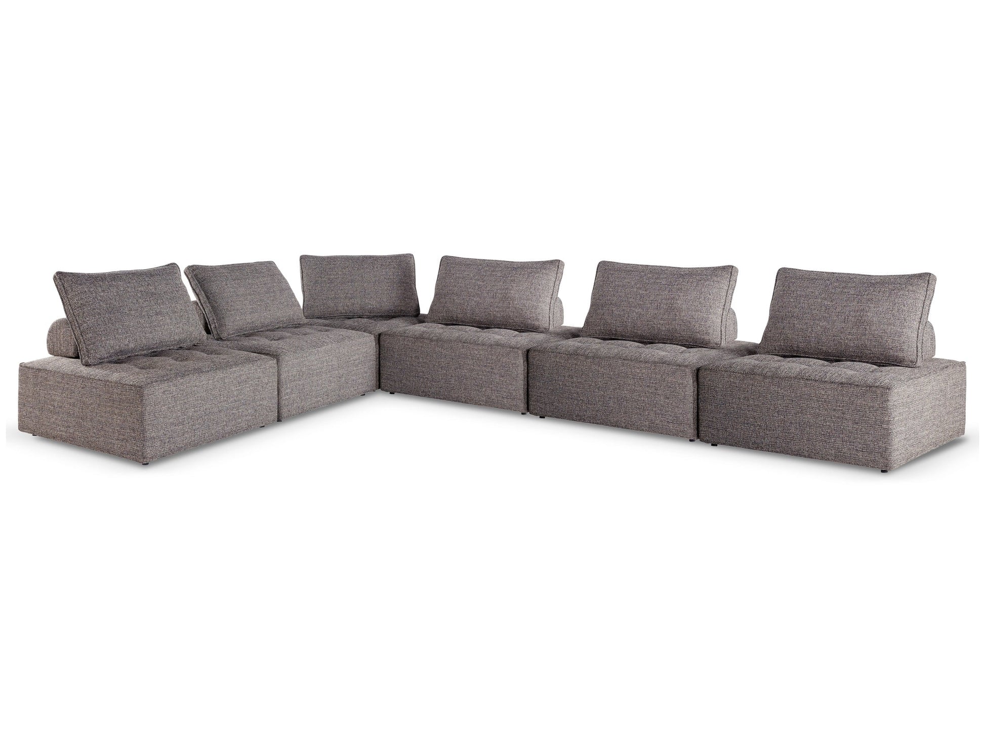 Bree Zee Brown 6-Piece Outdoor Modular Seating- Viva Furn