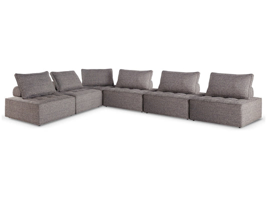 Bree Zee Brown 6-Piece Outdoor Modular Seating- Viva Furn
