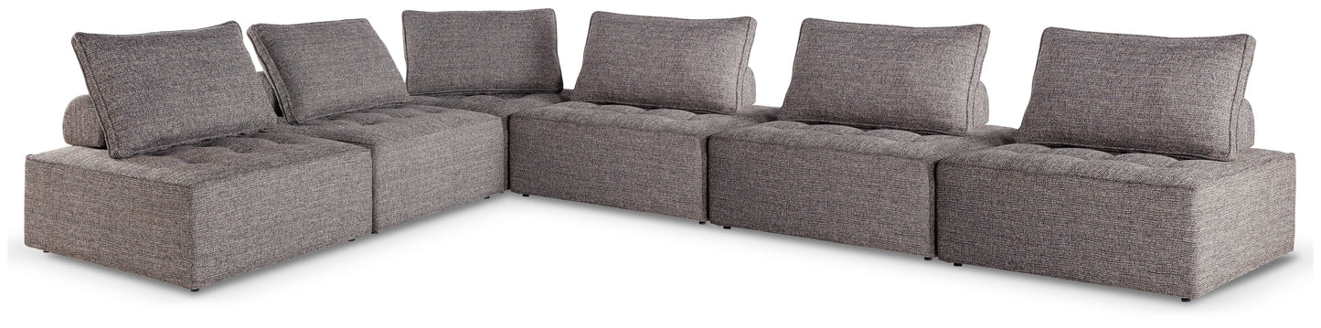 Bree Zee Brown 6-Piece Outdoor Modular Seating- Viva Furn