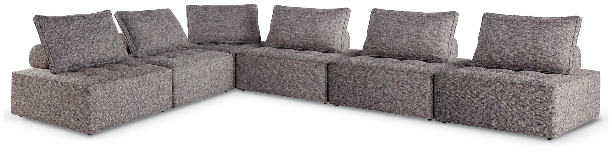 Bree Zee Brown 6-Piece Outdoor Modular Seating- Viva Furn