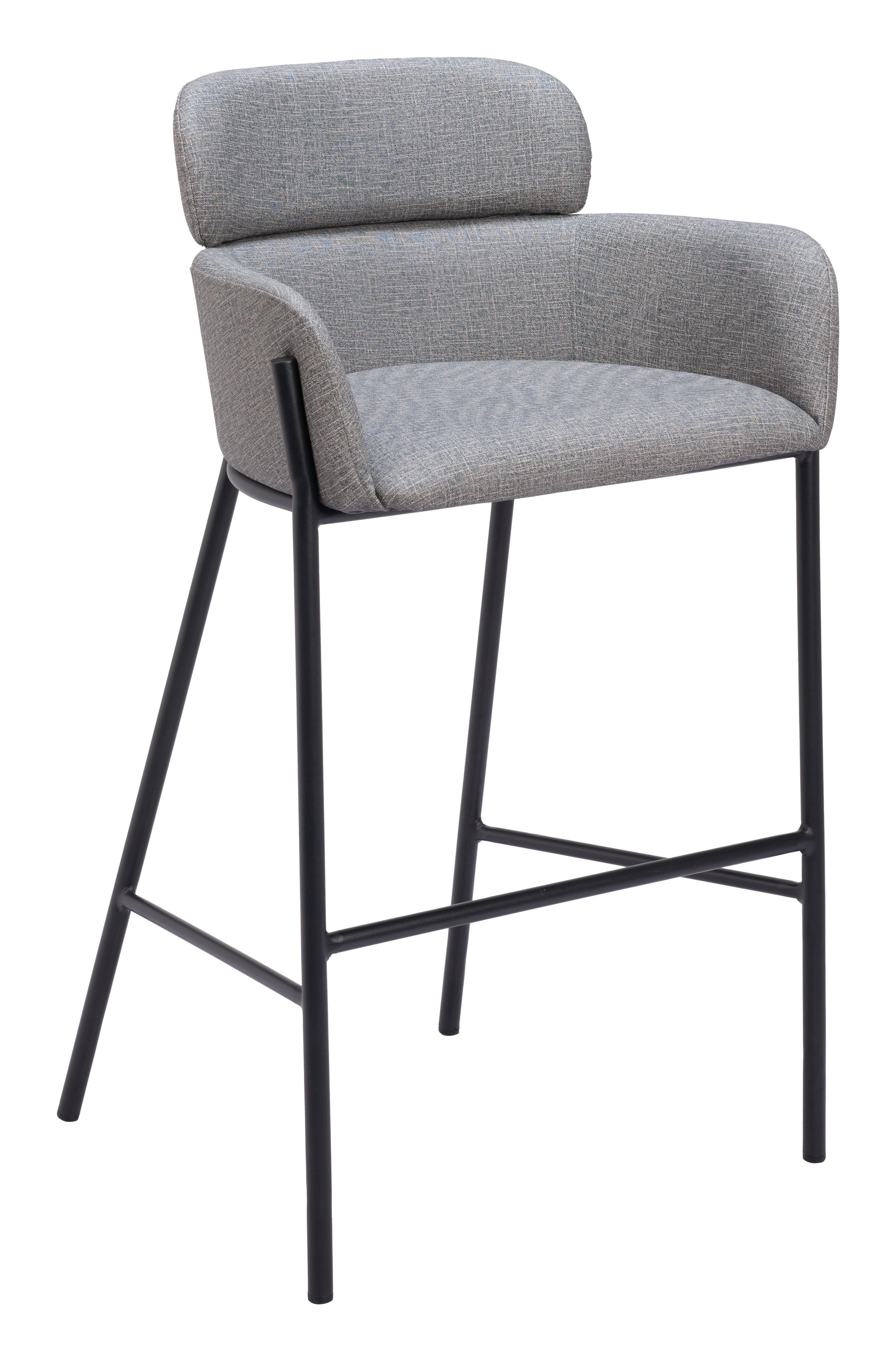 Bremor Slate Gray Barstool - Ornate Home