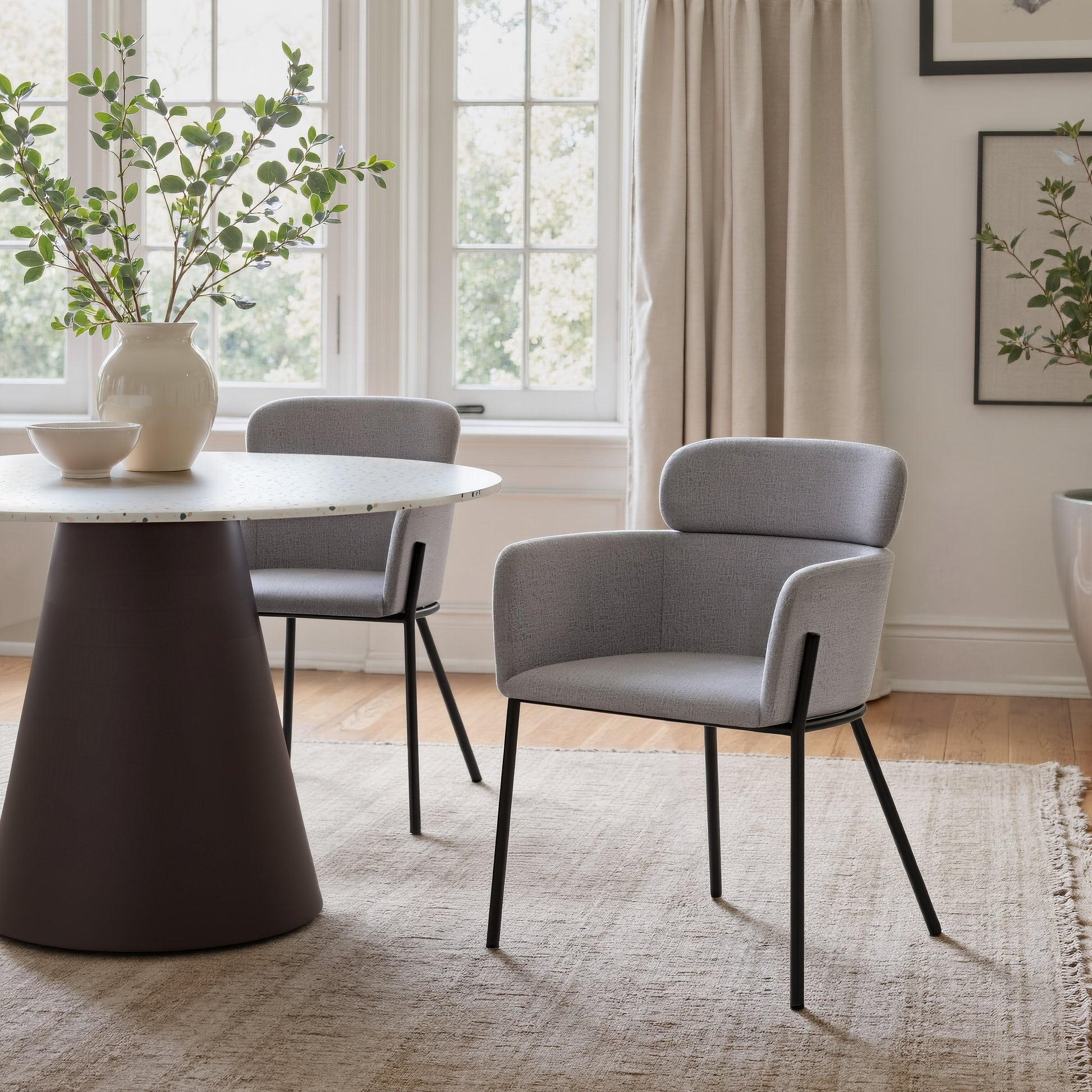 Bremor Slate Gray Dining Chair (Set of 2) - Ornate Home