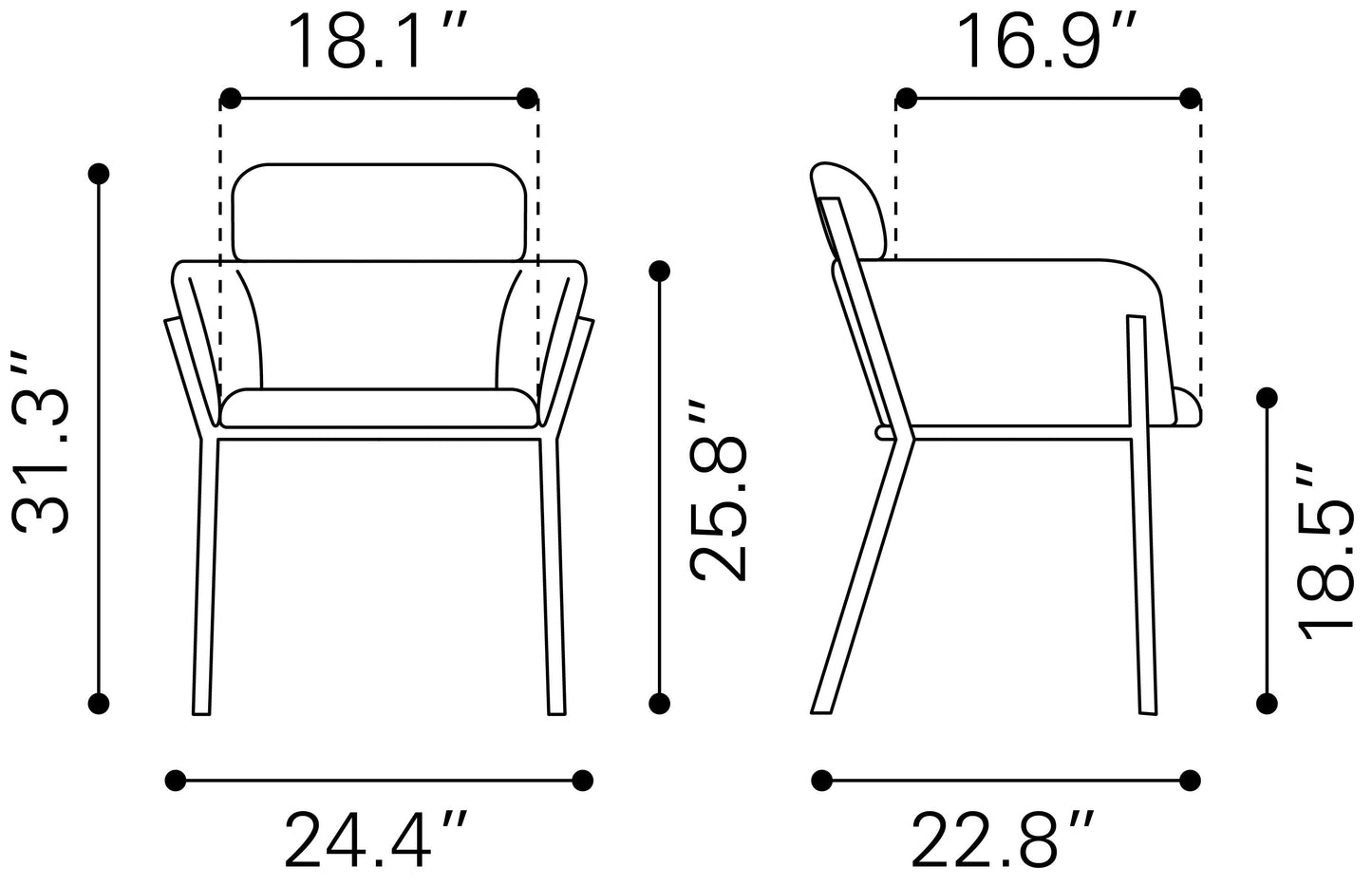 Bremor Slate Gray Dining Chair (Set of 2) - Ornate Home