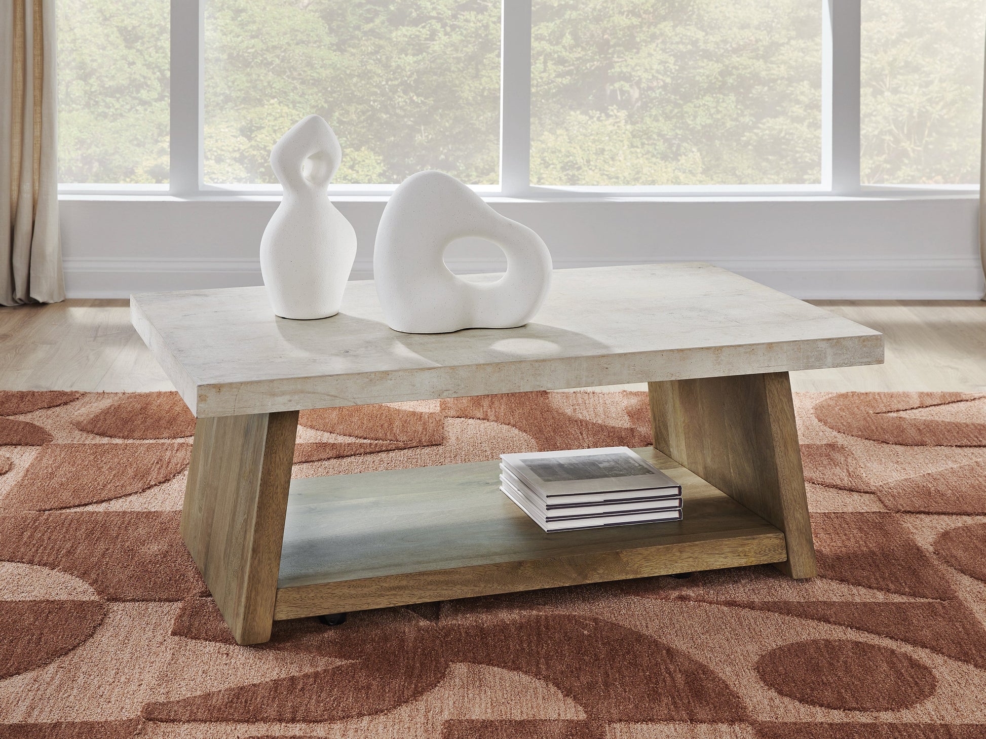 Brendalhouse Light Brown Coffee Table- Viva Furn