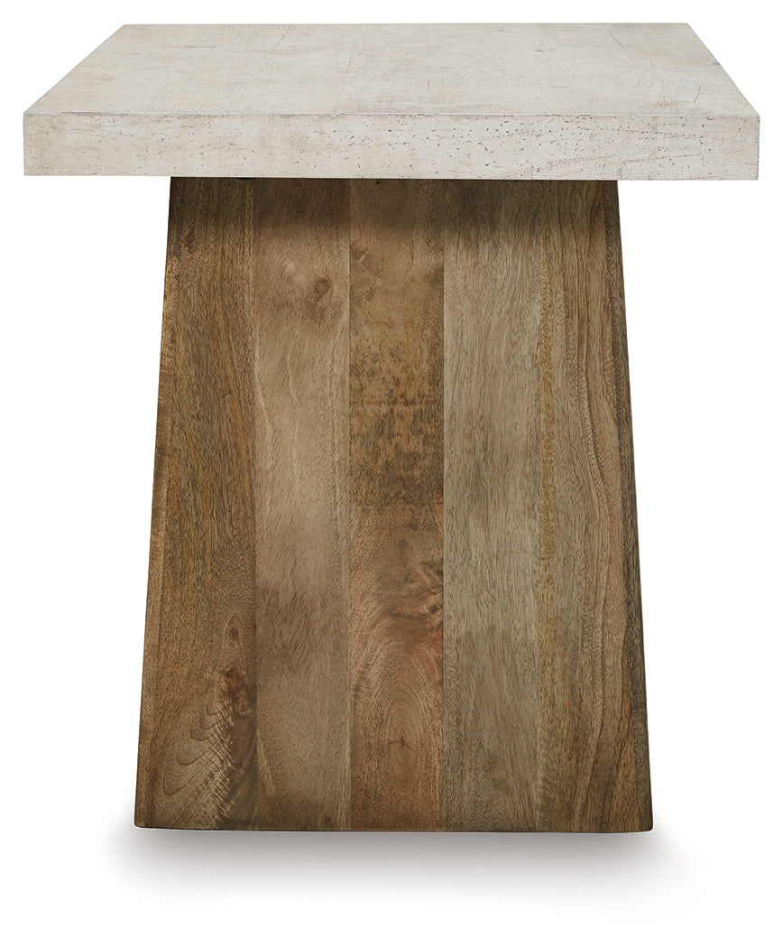 Brendalhouse Light Brown End Table- Viva Furn