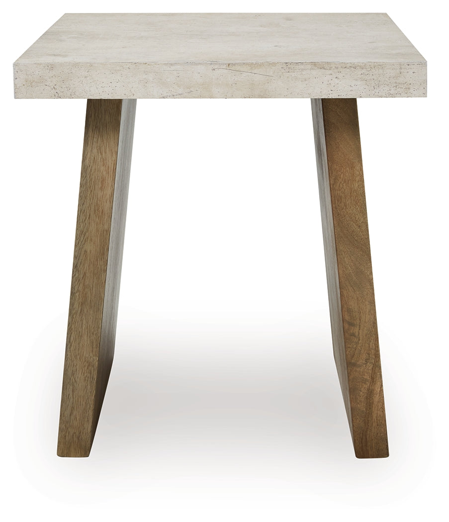 Brendalhouse Light Brown End Table- Viva Furn