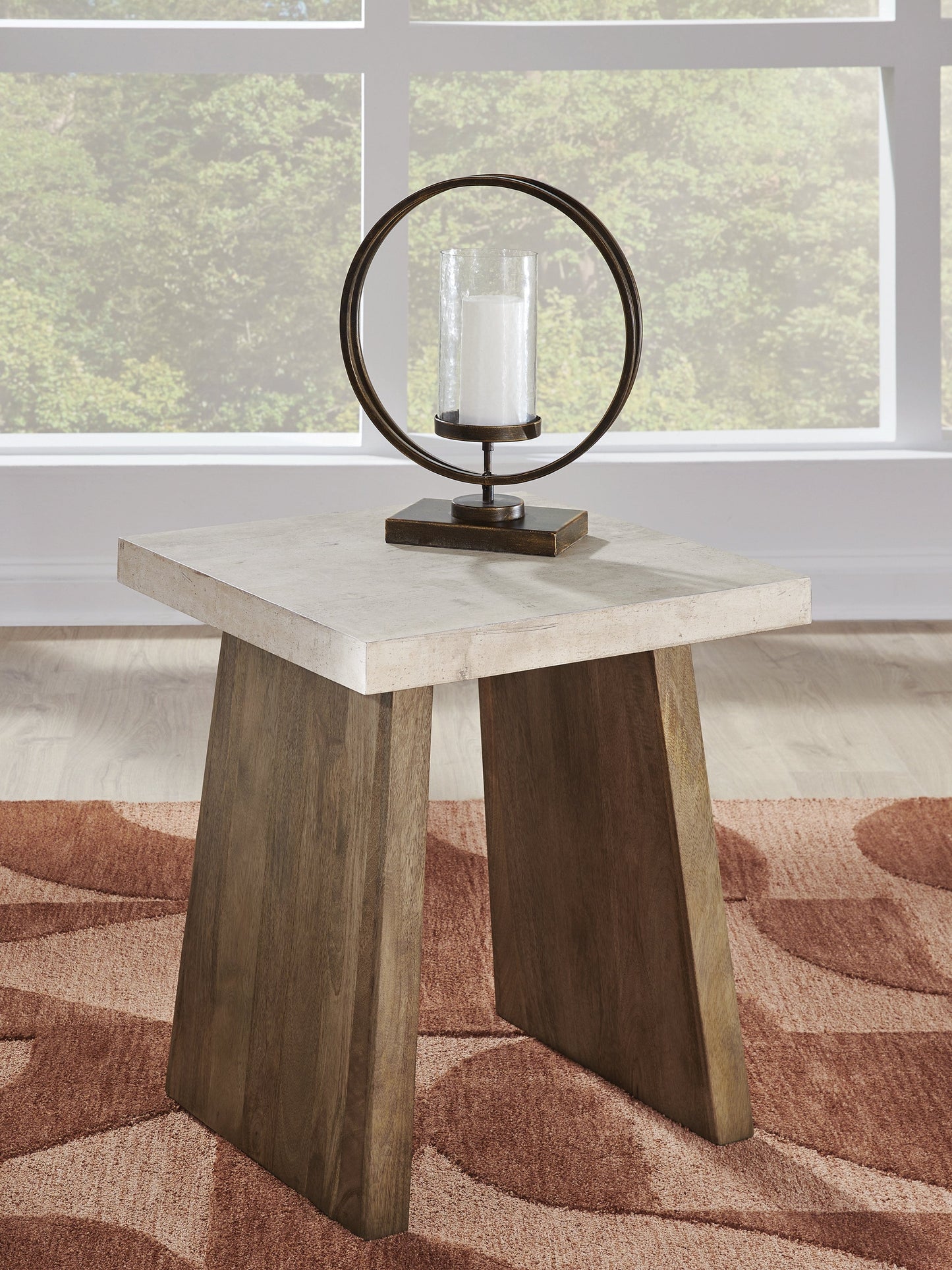 Brendalhouse Light Brown End Table- Viva Furn
