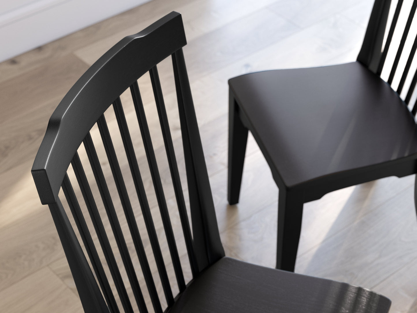 Brenkerton Black Dining Room Side Chair (Set of 2)- Viva Furn