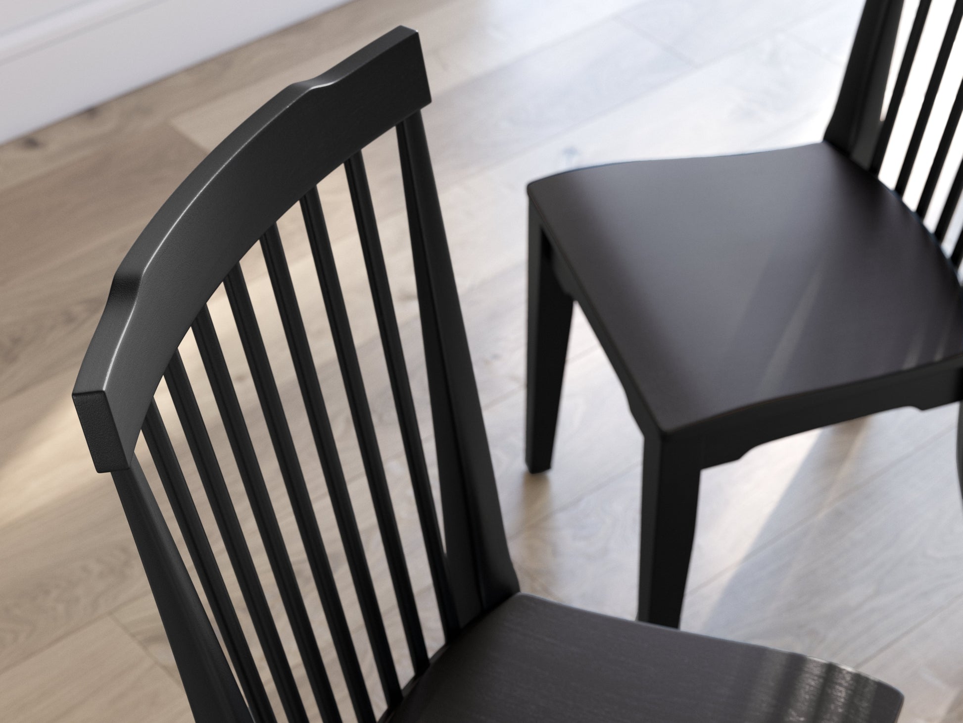 Brenkerton Black Dining Room Side Chair (Set of 2)- Viva Furn