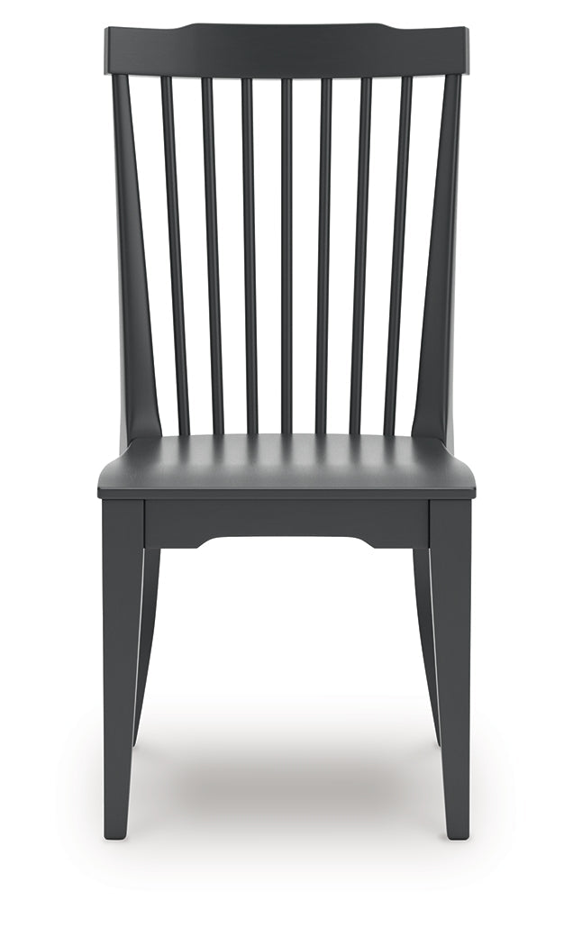 Brenkerton Black Dining Room Side Chair (Set of 2)- Viva Furn