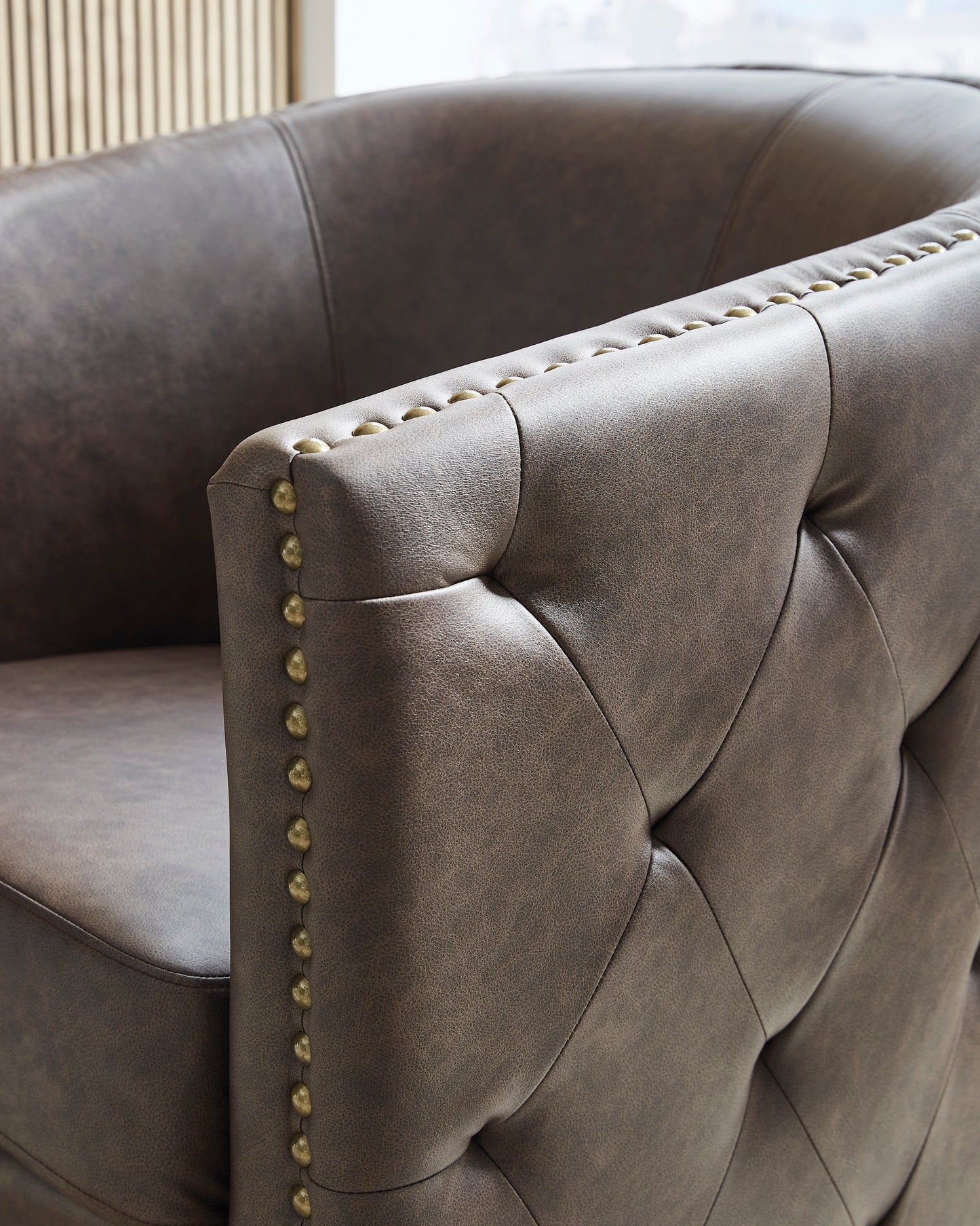 Brentlow Granite Swivel Accent Chair- Viva Furn