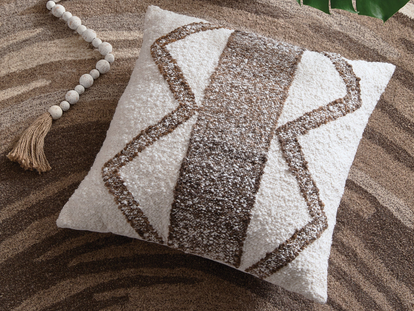 Brettwood Ivory/Brown Pillow (Set of 4)- Viva Furn