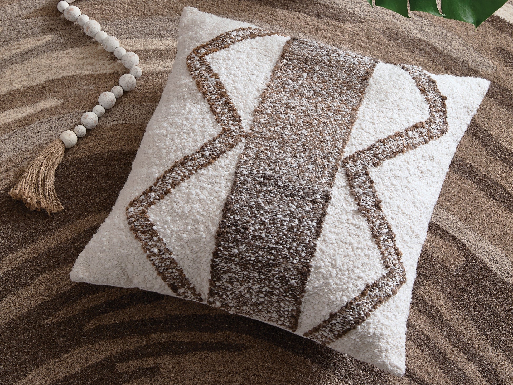 Brettwood Ivory/Brown Pillow (Set of 4)- Viva Furn