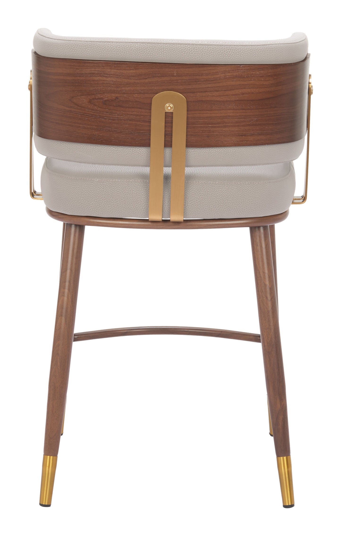 Brew Beige & Walnut Counter Stool - Ornate Home