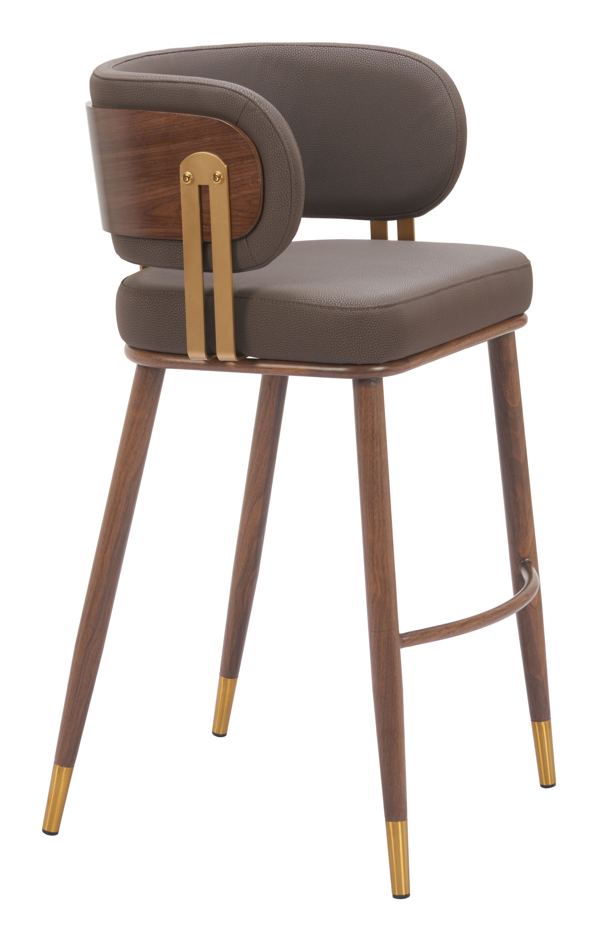 Brew Brown & Walnut Barstool - Ornate Home