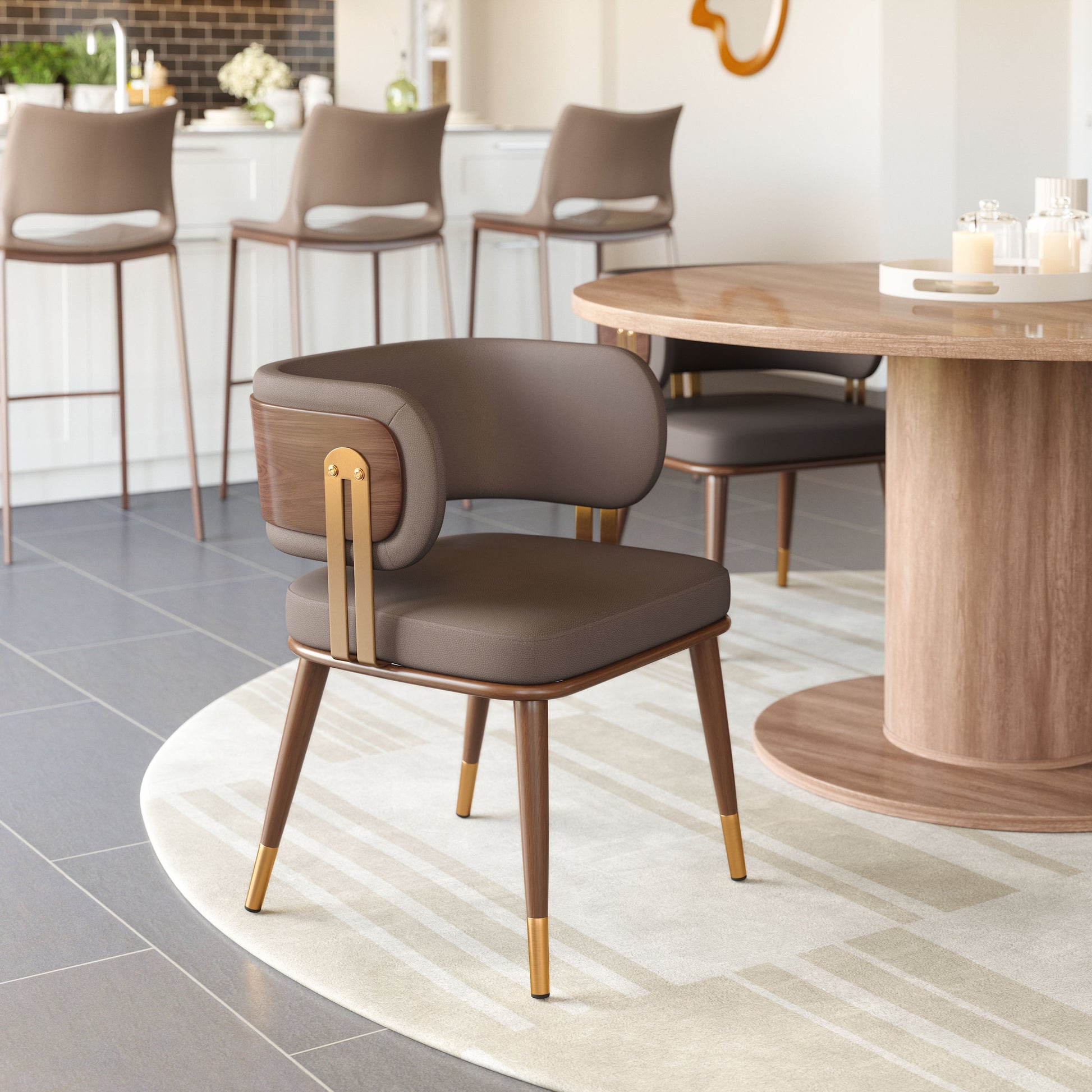 Brew Brown & Walnut Dining Chair - Ornate Home