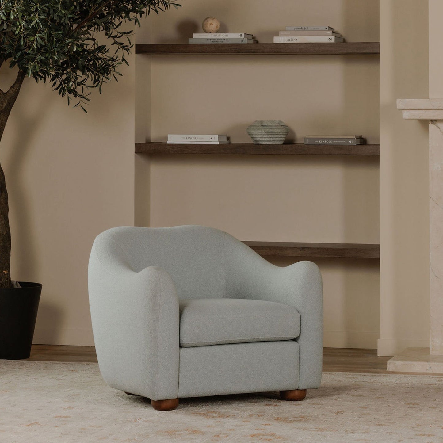 Bria Light Blue Accent Chair - Ornate Home