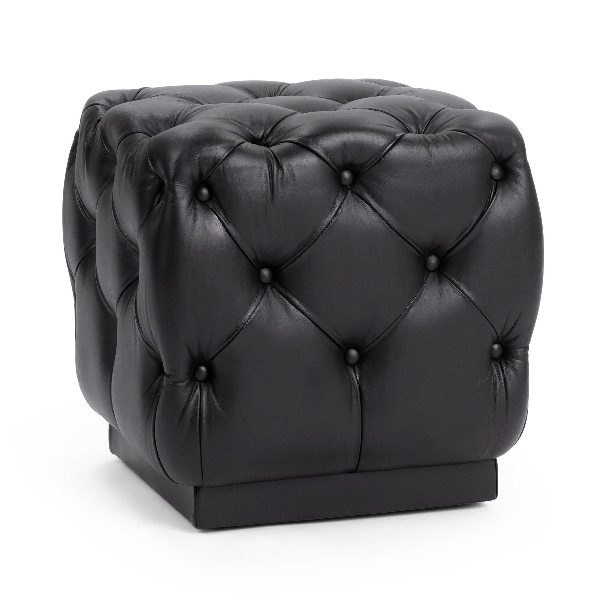 Briar Midnight Raven 18" Square Ottoman - Ornate Home