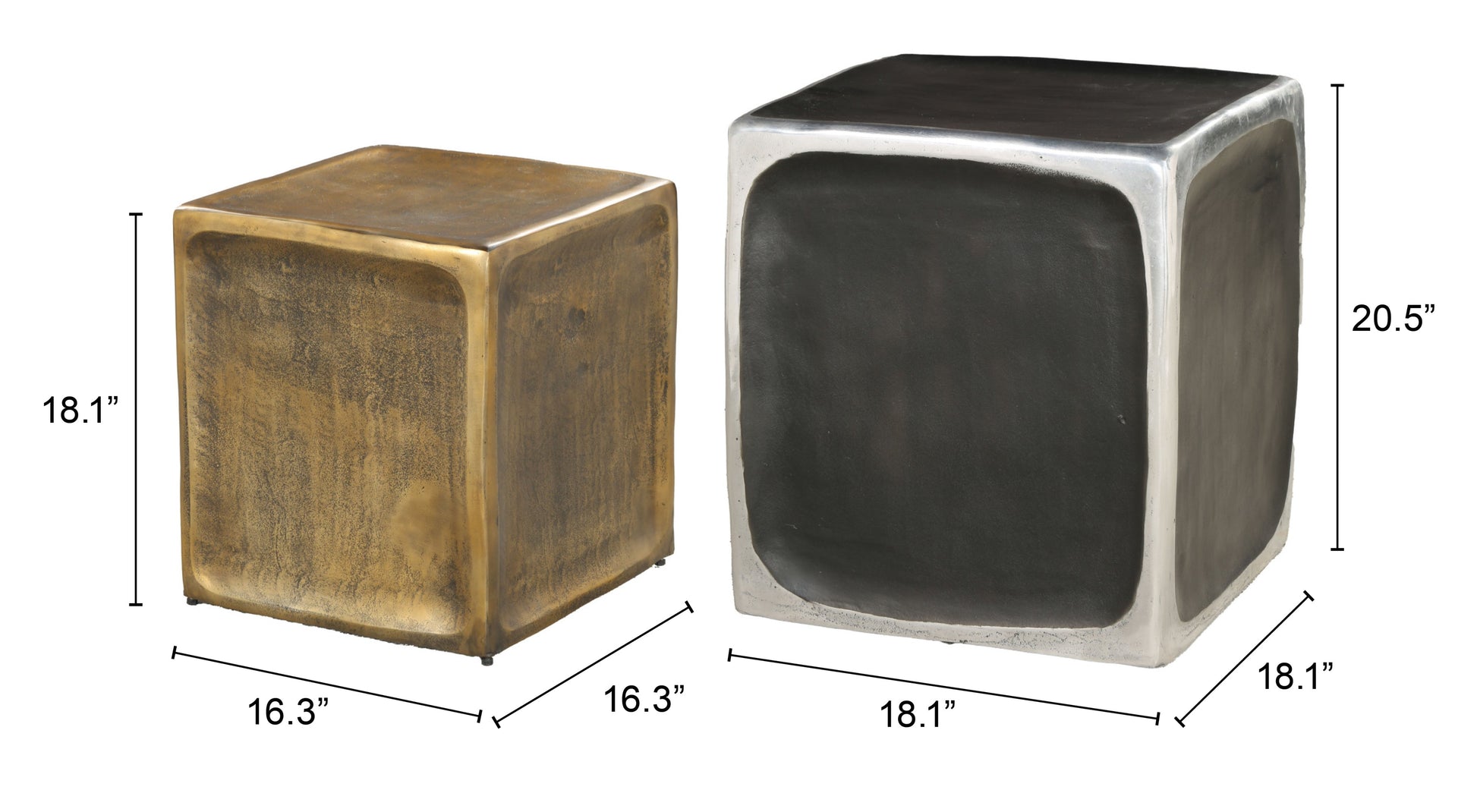 Brics Multicolor Side Table Set (2-Piece) - Ornate Home