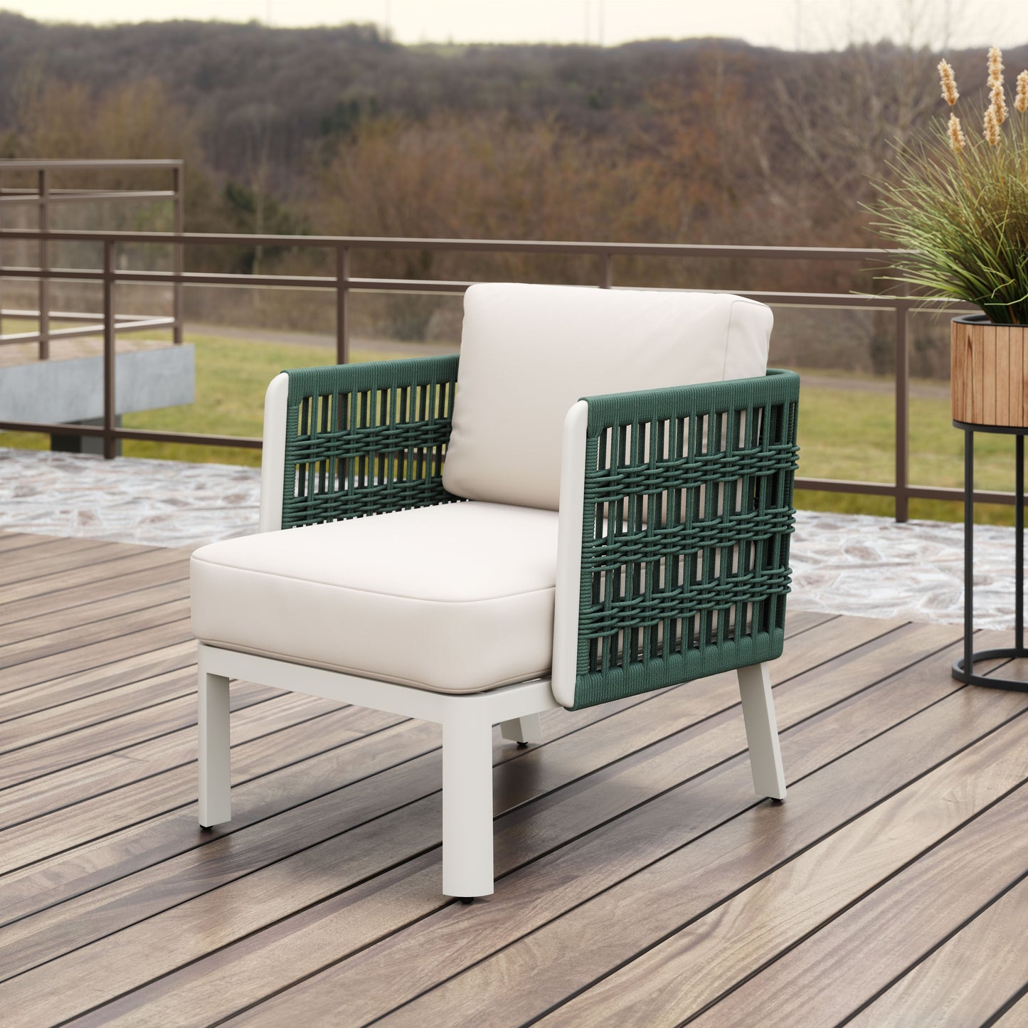 Bridgehampton White Outdoor Armchair - Ornate Home