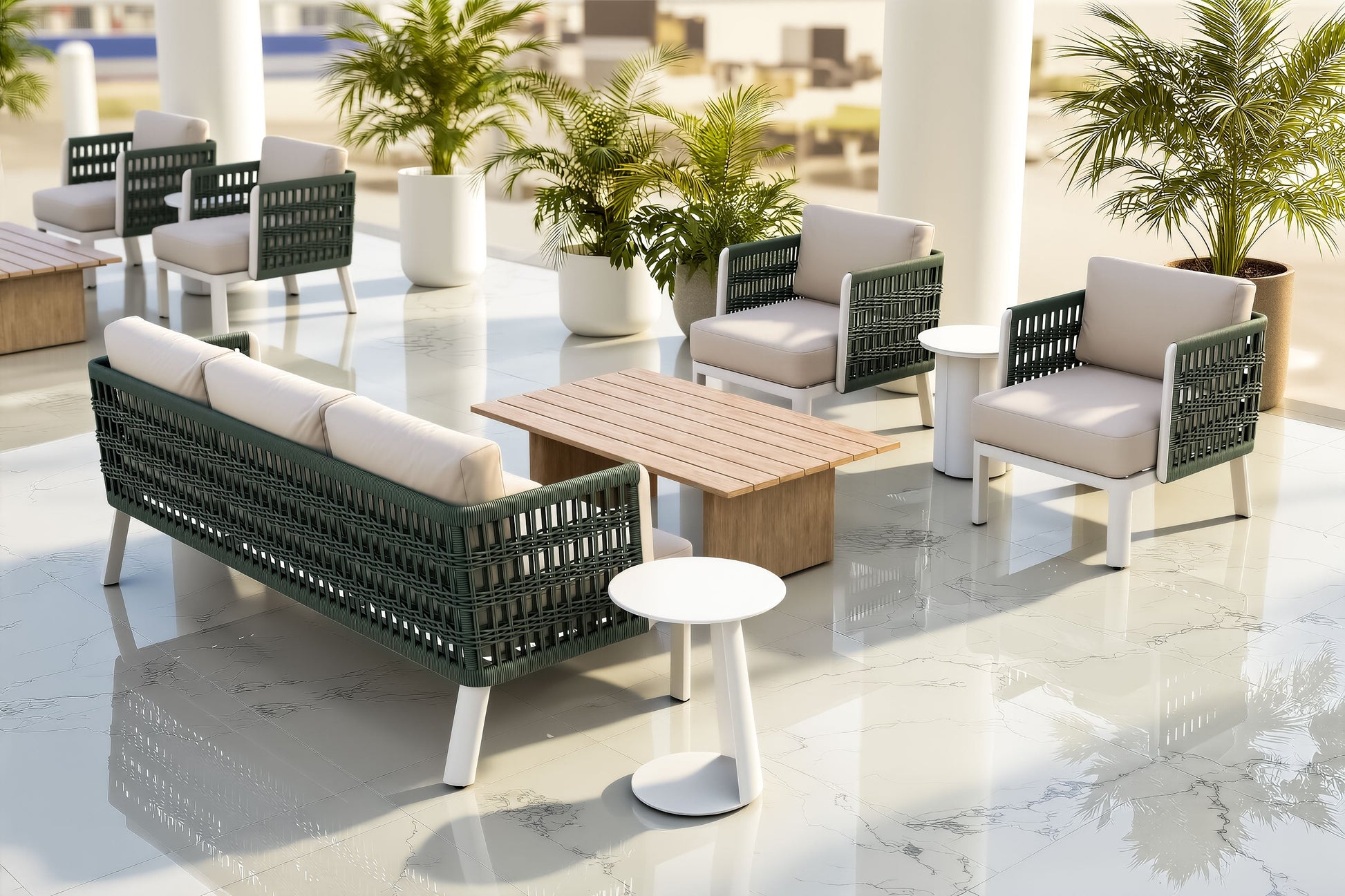 Bridgehampton White Outdoor Armchair - Ornate Home