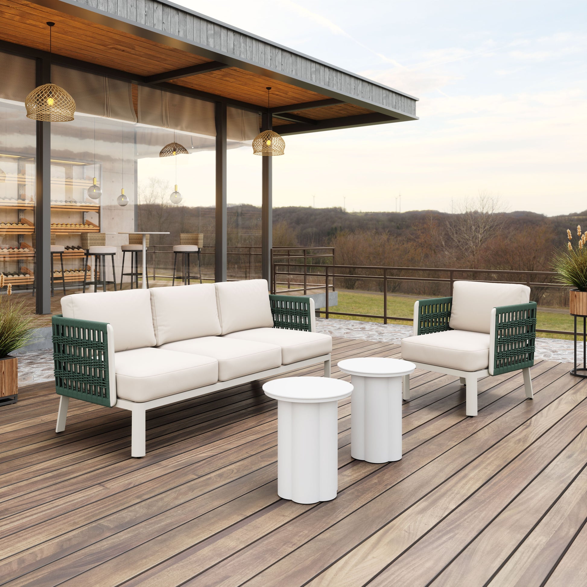 Bridgehampton White Outdoor Armchair - Ornate Home
