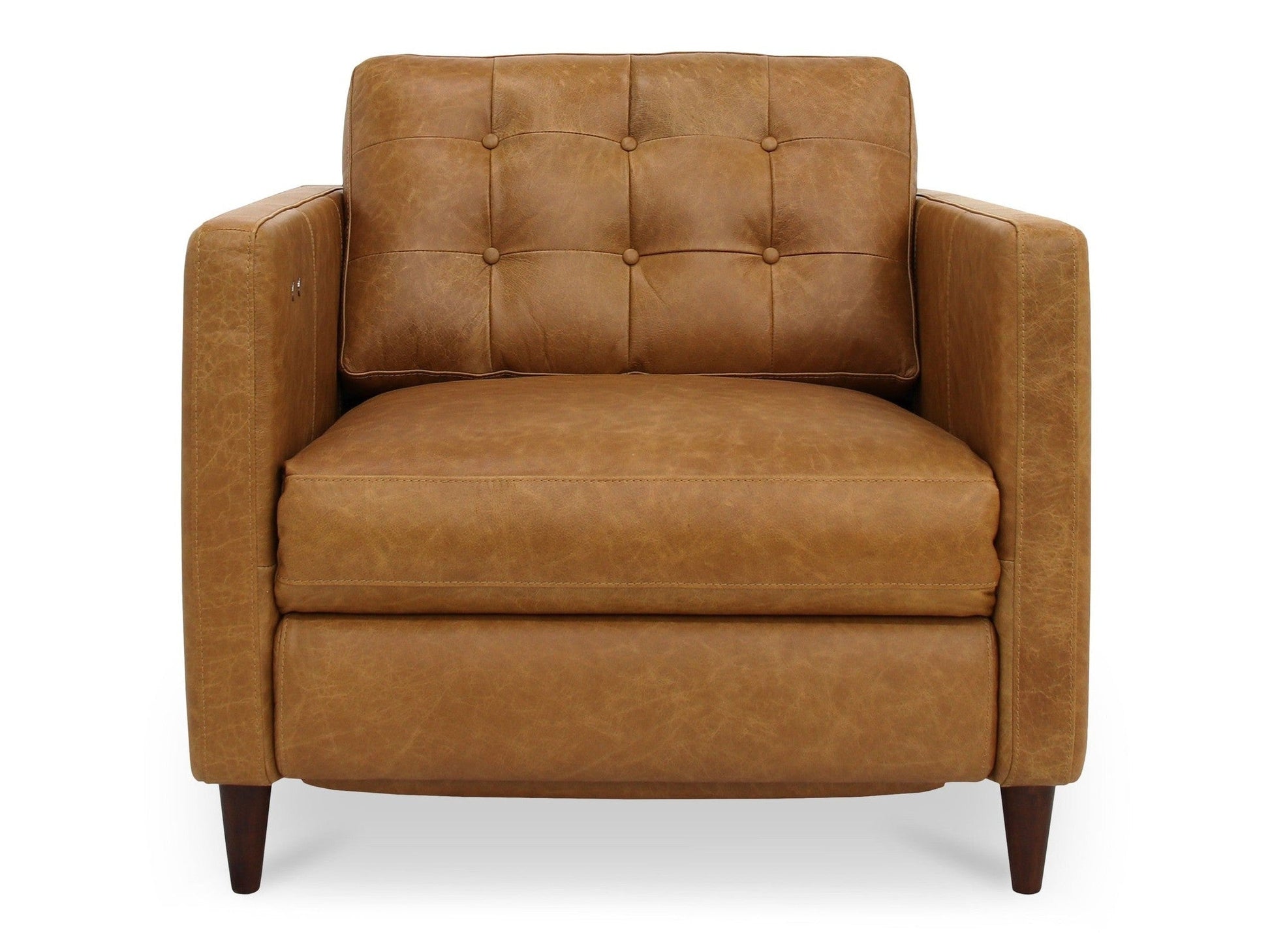 Bridgers Tan Leather Power Recliner Chair - Ornate Home